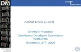 CERN IT Department CH-1211 Genève 23 Switzerland  1 Active Data Guard Svetozár Kapusta Distributed Database Operations Workshop November.