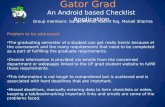Gator Grad An Android based Checklist Application Group members: Suhas Mehta, Rachit Raj, Manali Sharma Problem to be addressed: The graduating semester.