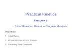 Practical Kinetics Exercise 3: Initial Rates vs. Reaction Progress Analysis Objectives: 1.Initial Rates 2.Whole Reaction Kinetic Analysis 3.Extracting.