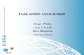 TIGGE Archive Access at NCAR Steven Worley Doug Schuster Dave Stepaniak Hannah Wilcox.