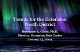 Trends for the Extension North District Rosemary R. Gliem, Ph.D. Director, Extension Data Center January 23, 2004.