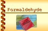 Formaldehyde. Regulation v Regulated areas 1a Regulation v Signs and markings 1b.