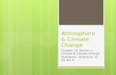 Atmosphere & Climate Change Chapter 13, Section 1: Climate & Climate Change Standards: SCSh2a,b, 3c, 4a, 6a, d.