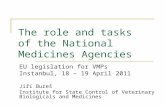 The role and tasks of the National Medicines Agencies EU legislation for VMPs Instanbul, 18 – 19 April 2011 Jiří Bureš Institute for State Control of Veterinary.