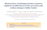 What nuclear multifragmentation reactions imply for modifications of the symmetry and surface energy in stellar matter Nihal Buyukcizmeci 1,2, A. Ergun.
