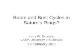 Boom and Bust Cycles in Saturn’s Rings? Larry W. Esposito LASP, University of Colorado 23 February 2010.