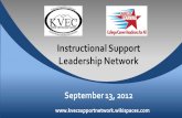 Instructional Support Leadership Network September 13, 2012 .