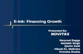 E-Ink: Financing Growth Presented By: NOVITAS Harpreet Bagga Neelabh Singh Qasim Zaidi Vikash Kr. Malhotra Virendra Shukla.
