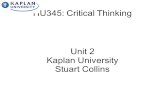 HU345: Critical Thinking Unit 2 Kaplan University Stuart Collins.