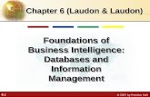 6.1 © 2007 by Prentice Hall Chapter 6 (Laudon & Laudon) Foundations of Business Intelligence: Databases and Information Management.