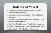 Battles of WWII O Abandon Ship! Abandon Ship! – Japan Attacks Pearl Harbor O Explosions Across the Sky – The Battle of Midway O Frozen Fragments of Human.