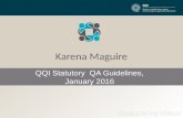 Karena Maguire QQI Statutory QA Guidelines, January 2016.