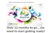 It’s time to start training for Rio! Only 12 months to go….we need to start getting ready!  .