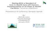 Making BFHI a Standard of Care in Health Care will Improve Implementation of 10 Steps in Health Facilities: Tanzanian Hypothesis Presented at IA Conference,