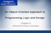 An Object-Oriented Approach to Programming Logic and Design Chapter 8 Advanced Array Concepts.