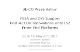 BE-CO Presentation FESA and O/S Support Post-ACCOR renovations until LS2 Front-End Platforms BE-BI TB, May 21 st, 2015 M.Vanden Eynden on behalf of BE-CO.