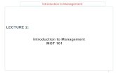 Introduction to Management MGT 101