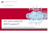 Are you ready for RDM support? Basic training course for information specialists Library  RDM Support Project.