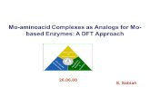 Mo-aminoacid Complexes as Analogs for Mo- based Enzymes: A DFT Approach S. Sabiah 26.06.08.