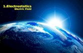1.Electrostatics Electric Field. The Electric Field is defined as the force on a test charge (small positive charge), divided by the charge: EE F F Electric.