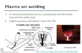 Pearson  GNU Su-Jin Kim Welding  Joining Manufacturing Processes Plasma arc welding A concentrated plasma arc is produced and directed toward the weld.