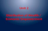 Unit 2 Distribution of Wealth / Economic Empowerment.