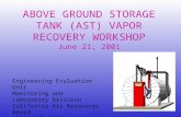 Engineering Evaluation Unit Monitoring and Laboratory Division California Air Resources Board (916) 327-0900 ABOVE GROUND STORAGE TANK (AST) VAPOR RECOVERY.