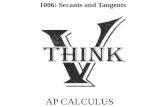 AP CALCULUS 1006: Secants and Tangents. Average Rates of Change The AVERAGE SPEED (average rate of change) of a quantity over a period of time is the.