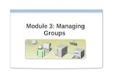 Module 3: Managing Groups. Overview Creating Groups Managing Group Membership Strategies for Using Groups Using Default Groups.