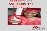 CommSoft RMS Solutions for Education. The CommsOffice Product Range.