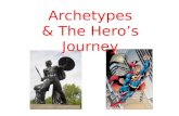 Archetypes  The Heros Journey. The Hero The essence of the hero is not bravery or nobility, but self-sacrifice. The mythic hero is one who will endure.