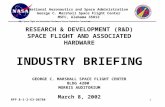 RD Space Flight and Associated Hardware Source Evaluation Committee National Aeronautics and Space Administration George C. Marshall Space Flight Center.