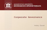 Corporate Governance Ondřej Čstek.   2 Content 1.Owners` status 2.Owners` expectations 3.Owners` power (and its application) 4.Corporate.