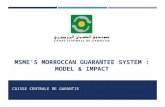 MSMES MORROCCAN GUARANTEE SYSTEM : MODEL  IMPACT CAISSE CENTRALE DE GARANTIE.