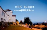 URPC Budget Update January 29, 2016. CA Governors Budget Reflects ongoing economic recovery o Projects economy will continue to grow in 2016 and 2017.