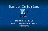 Dance Injuries Dance 1  2 Mrs. Lankford  Miss Fleming.