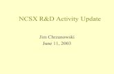 NCSX RD Activity Update Jim Chrzanowski June 11, 2003.