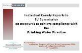 Individual County Reports to EU Commission on measures to achieve compliance with the Drinking Water Directive Presentation to: Seminar on Progress of.