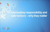 Intermediary responsibility and safe harbors  why they matter.