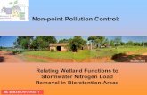 Non-point Pollution Control: Relating Wetland Functions to Stormwater Nitrogen Load Removal in Bioretention Areas Sharkey 2001 NC STATE UNIVERSITY.