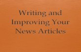What Well Cover  Parts of a news article  Structure  Whats the difference?  Tips for writing.
