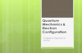 Quantum Mechanics  Electron Configuration Chapter 5: Electrons in Atoms.