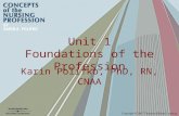 Unit 1 Foundations of the Profession Karin Polifko, PhD, RN, CNAA.