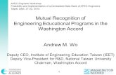 Mutual Recognition of Engineering Educational Programs in the Washington Accord Andrew M. Wo Deputy CEO, Institute of Engineering Education Taiwan (IEET)