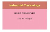 BASIC PRINCIPLES Shoim Hidayat Industrial Toxicology.