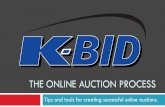 THE ONLINE AUCTION PROCESS Tips and tools for creating successful online auctions.