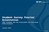 TNTP 2013 Student Survey Proctor Orientation TNTP Academy and the Assessment of Classroom Effectiveness January 2016.