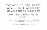 Progress in the multi-anvil cell assembly development project 2004-2005 COMPRES fiscal year. Kurt Leinenweber, James Tyburczy and Thomas G. Sharp, Arizona.