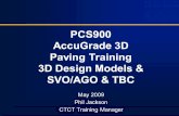 PCS900 AccuGrade 3D Paving Training 3D Design Models  SVO/AGO  TBC