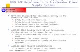 Fermilab AD E/E Support Department Fermilabs Experience in Applying OSHA and NFPA 70E Requirements in Accelerator Power Supply Systems NFPA 70E Standard.
